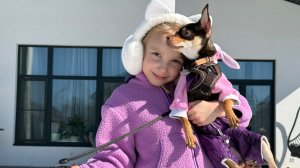 ТЯВ ЛАПКИ I Мелисса учит детей гулять со щенком :)