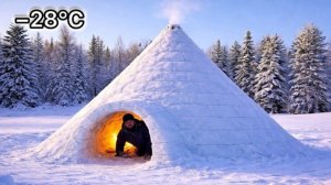 Строительство масштабного снежного укрытия для выживания. Строительство Иглу. Бушкрафт.