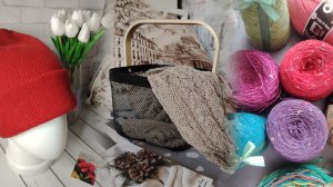 ВЯЗАЛЬНЫЙ ВЛОГ 04/26. Много новых стартов. Твидовый носочный меринос. Довязала шапку. Купила маникен