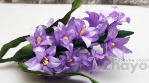 029. Гиацинт из лент своими руками _как сделать красивый цветок гиацинта из атласной ленты