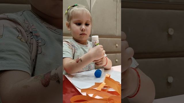 Открытка бумажный цветочек