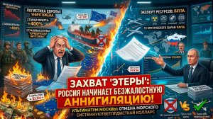 КАПКАН ЗАХЛОПНУЛСЯ! Россия УНИЧТОЖИЛА логистику ЕС за захват танкера "Этера"!