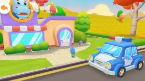 Панда.  Панда школьный автобус. Детям. Панда полицейский. Полицейская машинка Часть 2