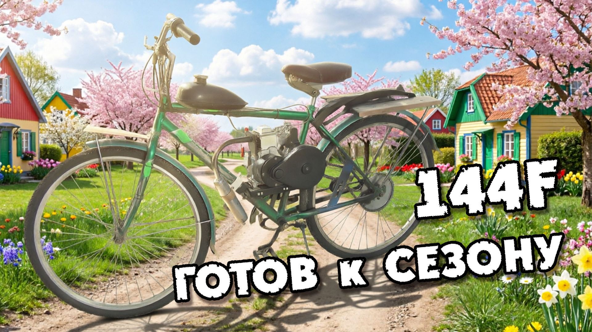Мотовелосипед 144F, капитальная подготовка к сезону.