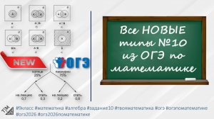 Все НОВЫЕ типы задания 10 из ОГЭ по математике. 9 класс.