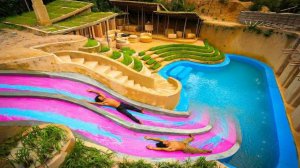 Обновляем наш парк с водными горками, он превратился в виллу с бассейном.