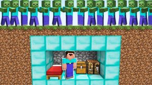 БУНКЕР НУБА ПРОТИВ 1000 ЗОМБИ В МАЙНКРАФТ ! НУБИК ПОСТРОИЛ 100% ЗАЩИТА ТРОЛЛИНГ ЛОВУШКА В MINECRAFT