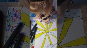 рисую солце