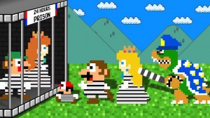 😱Побег из тюрьмы! Команда Марио и Луиджи заперта в тюрьме на 24 часа!