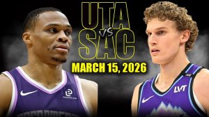 16.03.2026 | ОБЗОР МАТЧА | Сакраменто Кингз - Юта Джаз | Highlights