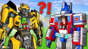 Джей Джей и Майки создали гигантских трансформеров. Майнкрафт Мультик