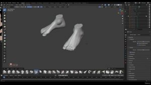 Cyborg Hard Surface Character Creation in Blender (2) 8 - Feet Forms