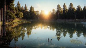 В городе не такой воздух, другой ритм, а тут — сосновый бор, это загадочное озеро...