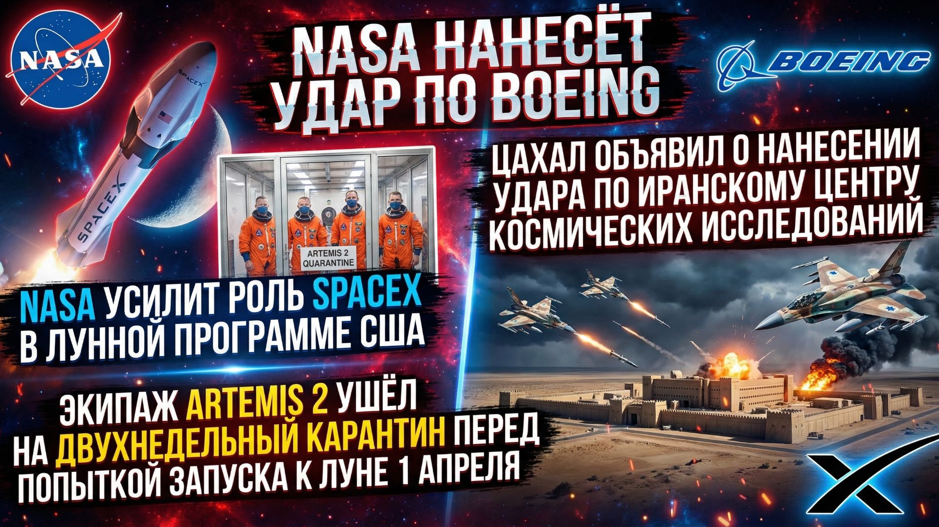 NASA бьёт Boeing США и Иран и полёты на Луну