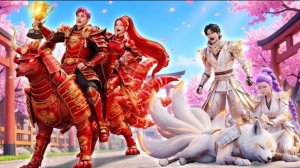 Рубиновая семья против золотой семьи, гонки на 9 хвостых лисицах. Охотники на демонов.