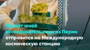 Проект юной исследовательницы из Перми отправится на Международную космическую станцию