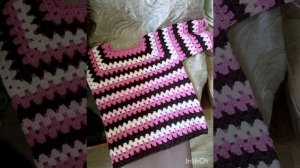 Связала платье крючком для внучки 😄👍