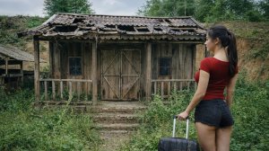 Женщина возвращается из города и строит новый дом с нуля. От начала до конца. Бушкрафт