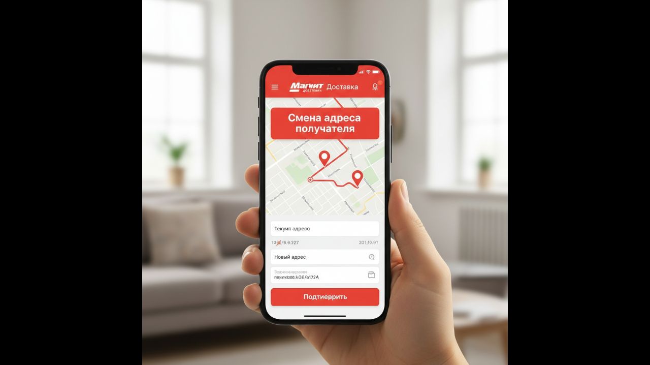 Магнит Доставка - Смена адреса Клиента