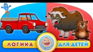 Животные и Техника - Логика для детей - Развивающие мультики для малышей
