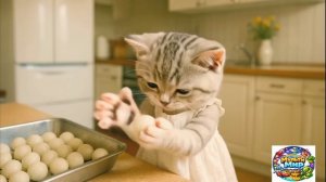 【Офисный котик Муги】Репортаж из жизни Муги, который наслаждался любованием луной 🐱🌕