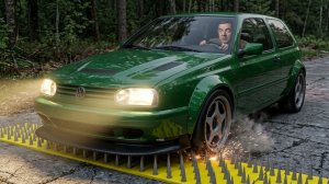 BeamNG Drive - Массивная авария с использованием шипованной ленты и столкновения автомобилей