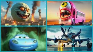 ЛУННЫЙ МОНСТР против МАКВИНА и АВТОБУСА 🌙🚌 ВЕСЕЛЫЙ ТАНЕЦ: Смешные МУЛЬТИКИ ✨🚀