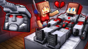 Джей Джей Злой трансформер без маски, в него влюбилась девушка. Майнкрафт Мультик