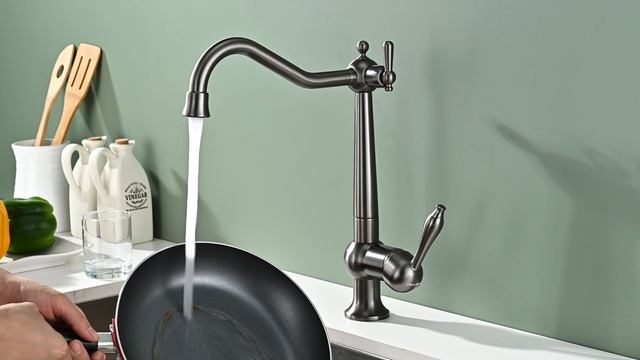 Смеситель для кухни с подключением к фильтру Paulmark Retro Re213226-GM