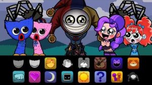 Битвы в режиме Sprunki Poppy Playtime 5 — Прототип и Лили против Игрока и Хагги Вагги