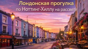 Лондонская прогулка по Ноттинг-Хиллу на рассвете 4K