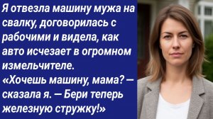 Истории со Смыслом/Я отвезла машину мужа на свалку, договорилась с рабочими и видела, как авто....
