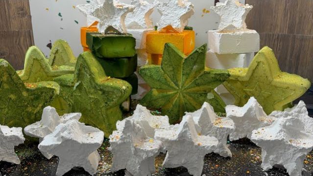 ЗВЕЗДОЧКИ ИЗ МЕЛА КРОШИМ АСМР РАЗНОЦВЕТНЫЕ ЗВЕЗДОЧКИ С БЛЁСТКАМИ ЛЕГЕНДАРНЫЙ АСМР