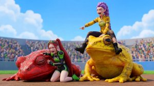 Руми становится чемпионкой по гонкам на гигантских лягушках - KPOP Охотники на демонов