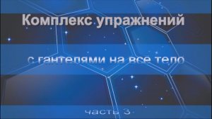 Комплекс упражнений с гантелями на всё тело (часть 3)