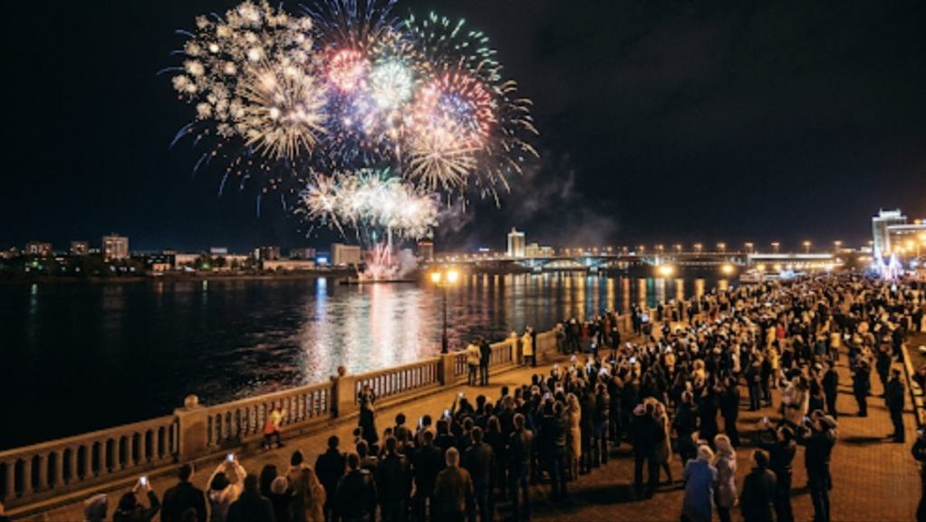 Салют в Иркутске (09.05.2025)