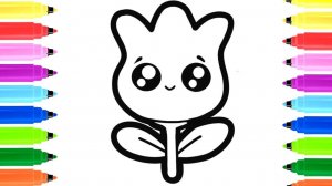 Мультик для детей-Как нарисовать ЦВЕТОК/Рисование Цветок для детей