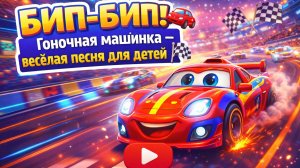 БИП-БИП! 🚗 Гоночная машинка — весёлая песня для детей 🏁