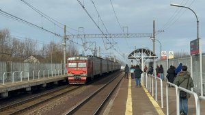 Электропоезд ЭТ2М-137 на пл.Поповка, 2026 год