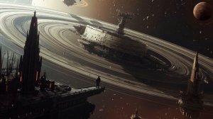 The Crimson Drydock Half Built Void Cities Around a Dead Star 🔴 2 Hour Abandoned Ambition Soundscap