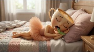 Пока Балерина Капучина спит, к ней в рот заползает ужасный червяк