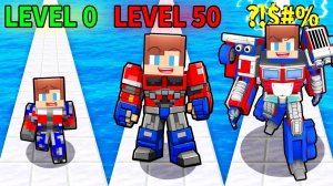 Джей ДЖЕЙ становится Супероптимусом Праймом ТРАНСФОРМЕРОМ МАКСИМАЛЬНОГО УРОВНЯ. Майнкрафт Мультик