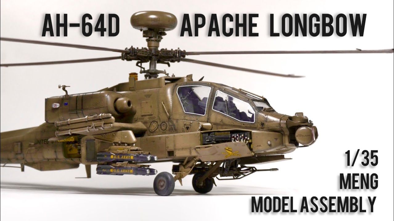 Boeing AH-64D Apache Longbow Meng 1/35 - сборка модели/model assembly смотреть онлайн