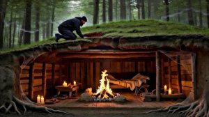 Строительство секретной землянки для выживания в логове для кабана. Буш крафт.