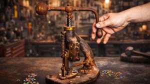 Реставрация старого ржавого пресса для люверсов