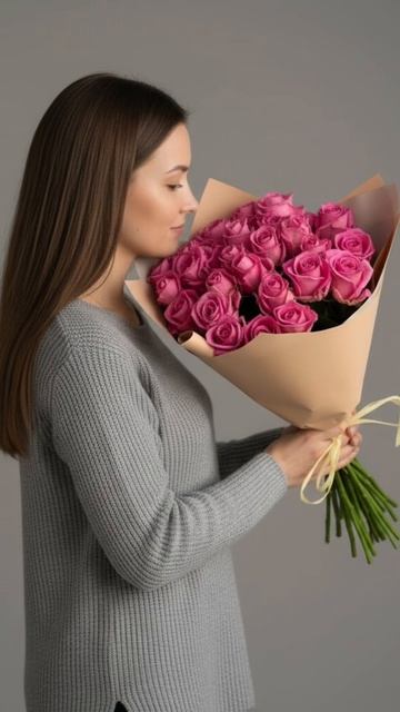 Букет 51 розовая роза Https://rostov-buket.ru/shop/1674/desc/jarko-rozovye-rozy-kenija