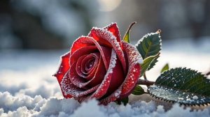 Роза на снегу