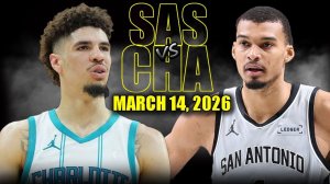 15.03.2026 | ОБЗОР МАТЧА | Сан-Антонио Спёрс - Шарлотт Хорнетс | Highlights