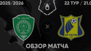 Ахмат - Ростов.  Обзор матча.  РПЛ. ТУР 22
