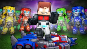 Джей Джей превратился в Злых десептиконов, и Трансформеры нападают на него. Майнкрафт Мультик